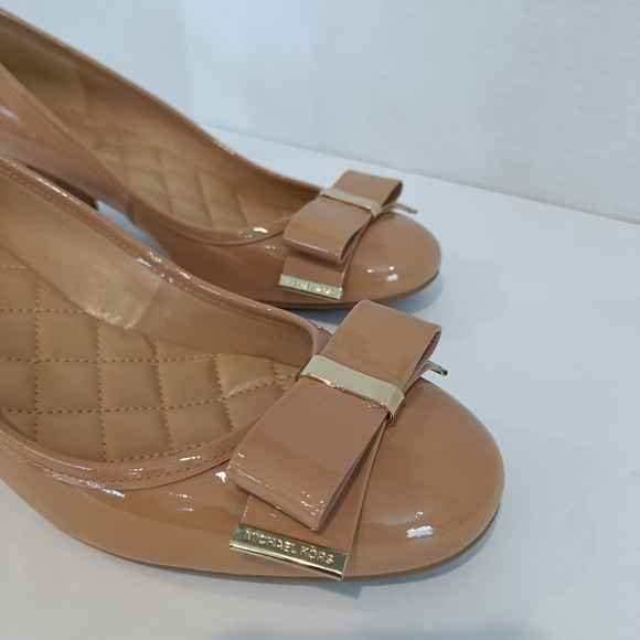 Michael Kors Kiera Flex Mid Pump Patent Dk Nude Size 10M never worn - Picture 9 of 12